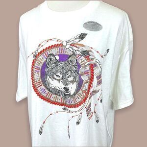 Diamond Dust Vintage 99 Dreamcatcher Wolf T-shirt L NWOT